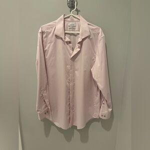 NWOT Calvin Klein Pink Dress Shirt Classic Formal Design Infinite Wrinkle Free